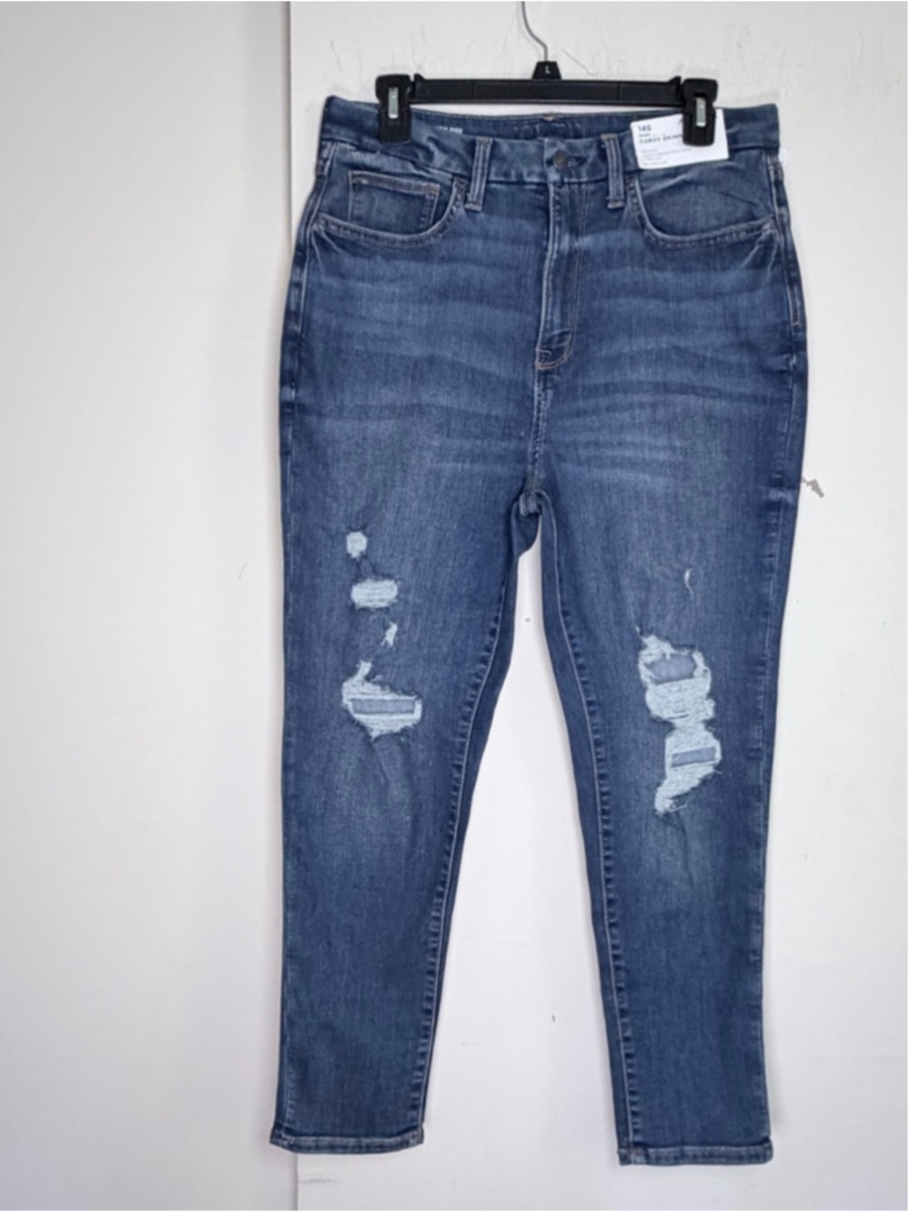 Arizona Jean Co High Rise Curvy Skinny Jeans Medium Wash Blue Size 14 Short
